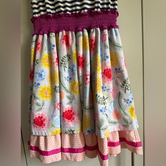 Matilda Jane Gummi Fruits Dress, Happy & Free Fruiti Floral Stripes, MSRP $65, 8 - Picture 5 of 7
